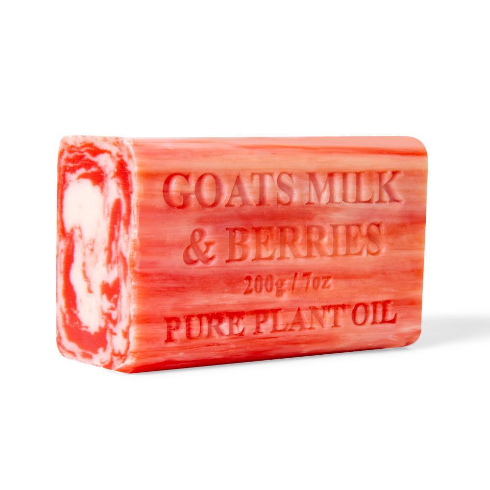 2x 200g Goats Milk Soap Bars - Berries Scent Pure Natural Australian