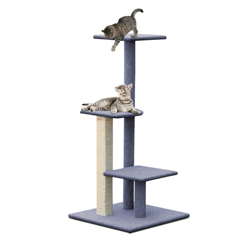 i.Pet Cat Tree 124cm Scratching Post Tower Scratcher Trees Wood Condo