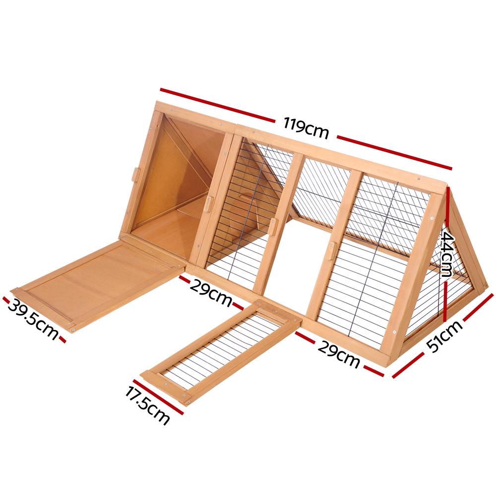 i.Pet Rabbit Hutch Chicken Coop 119cm x 51cm x 44cm Chicken Coop Large