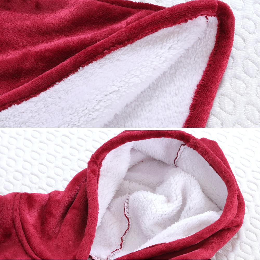 Oversized Hoodie Blanket – Reversible Fleece Wearable Warmth