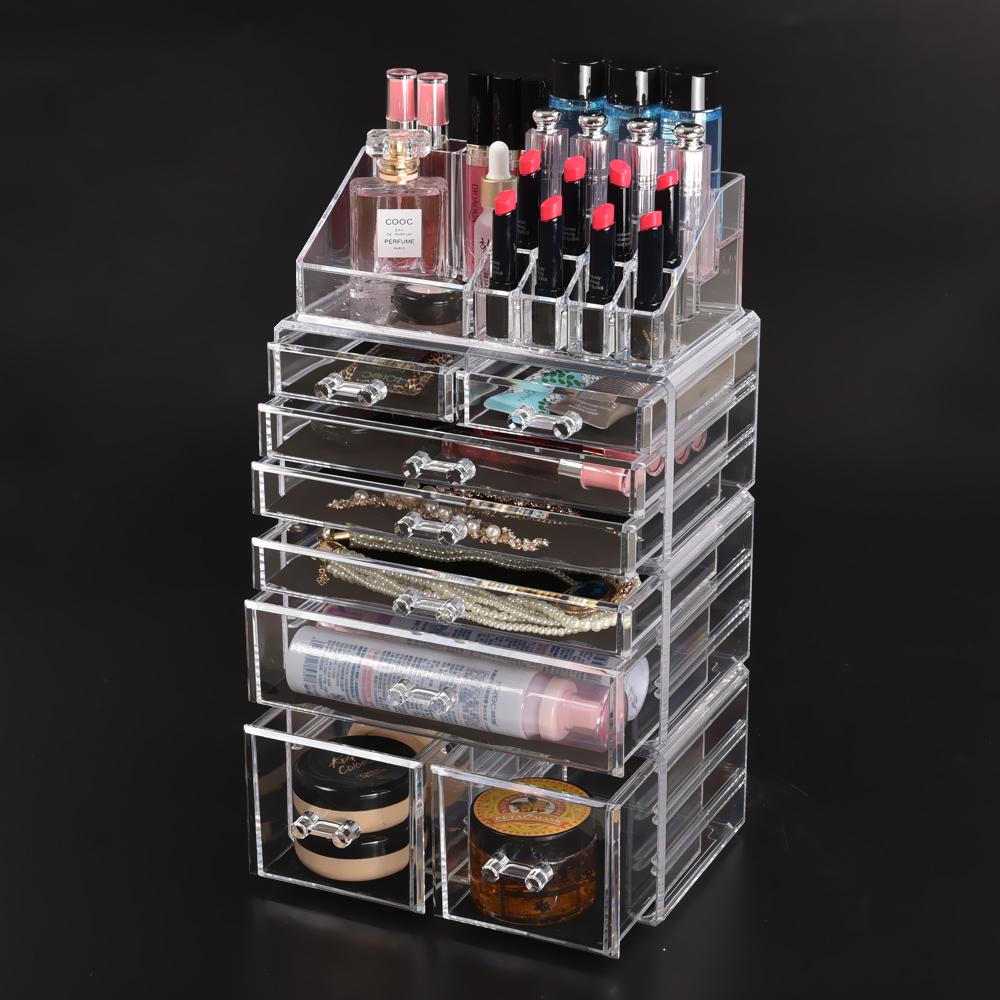 Cosmetic 8 Drawer Makeup Organizer Storage Jewellery Holder Box