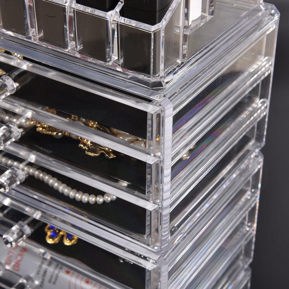 Cosmetic 8 Drawer Makeup Organizer Storage Jewellery Holder Box
