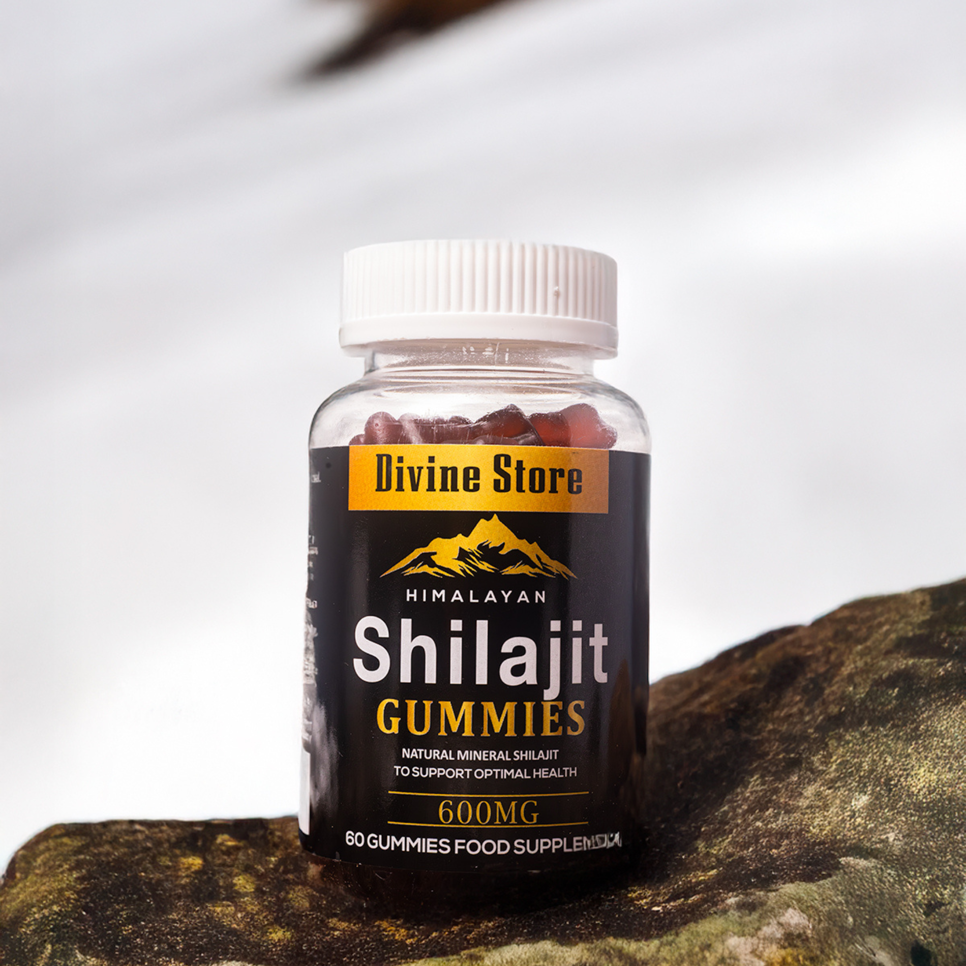 Pure Himalayan Shilajit Gummies Natural Energy Focus Immune Support 60 Vegan Pac