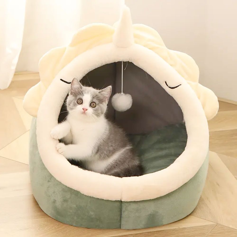Adorable Dinosaur Pet House – Cozy Washable Bed for Cats & Dogs