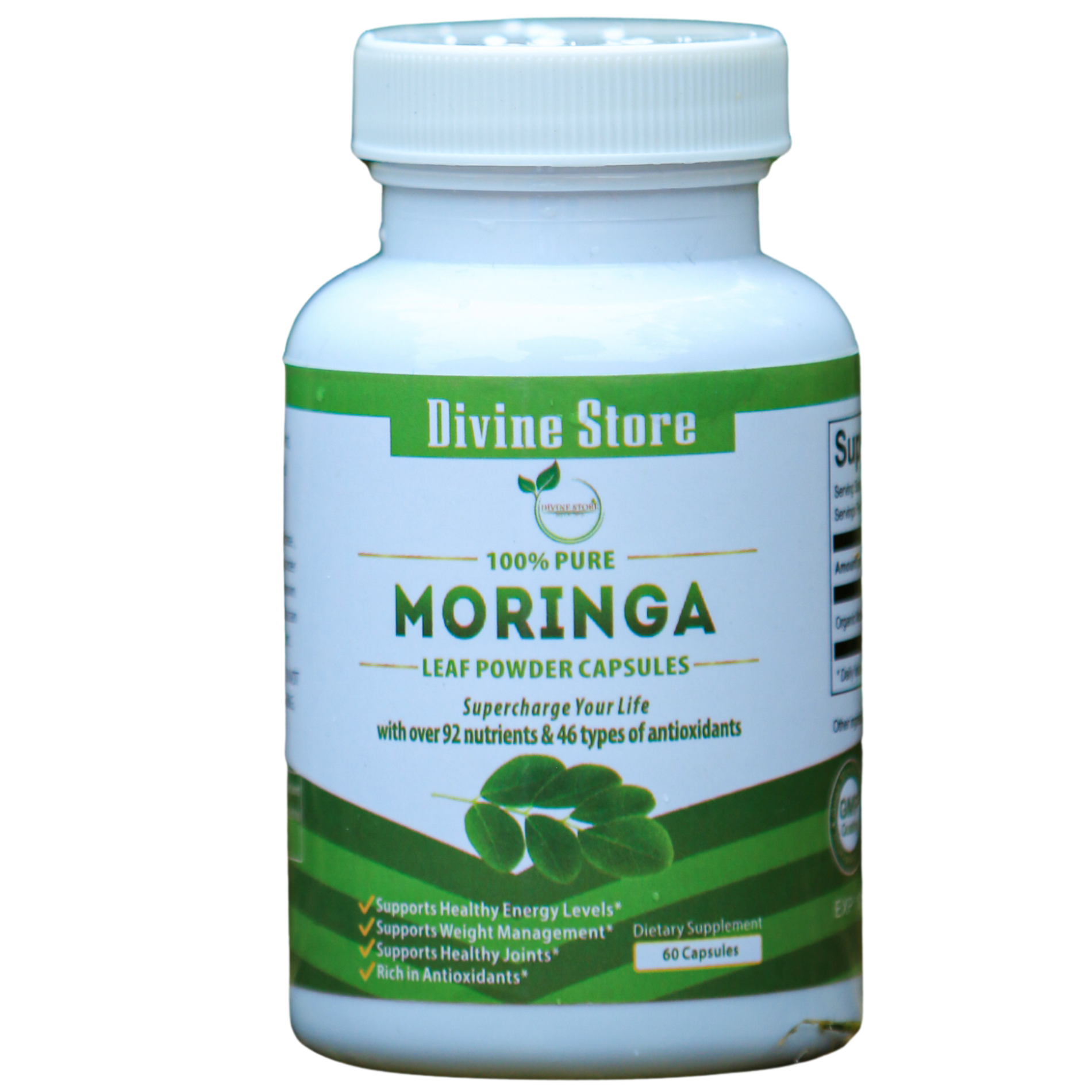 Moringa Leaf Powder 60 Caps | Energy, Detox, Immune & Health Support
