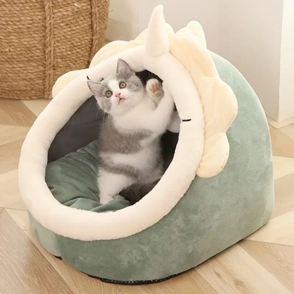 Adorable Dinosaur Pet House – Cozy Washable Bed for Cats & Dogs