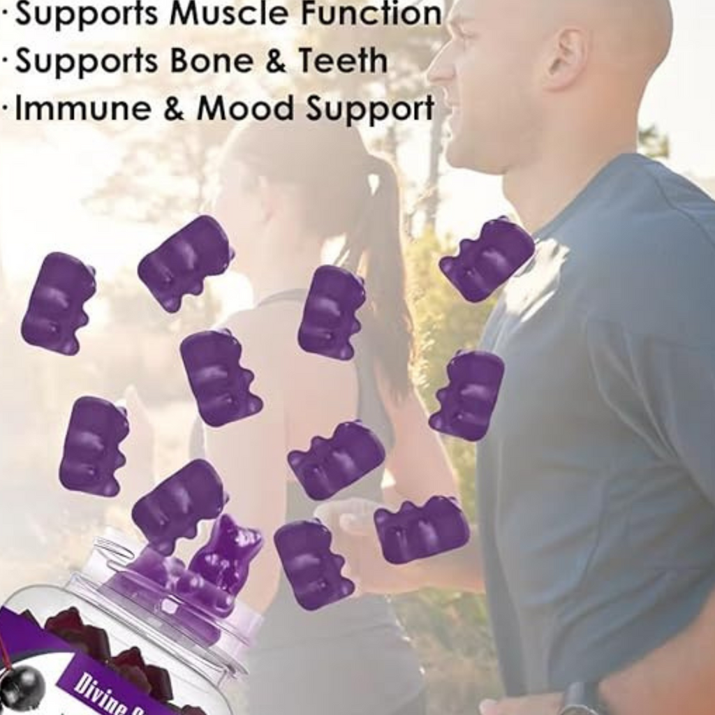 Elderberry Immune Gummies Vegan Vitamin C D3 Zinc 60 Pack Daily Health Support