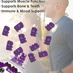 Elderberry Immune Gummies Vegan Vitamin C D3 Zinc 60 Pack Daily Health Support