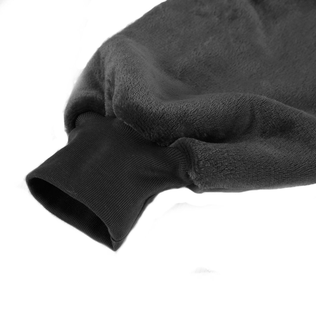 2 Pcs DreamZ Plush Fleece Sherpa Hoodie Sweatshirt Huggle Blanket