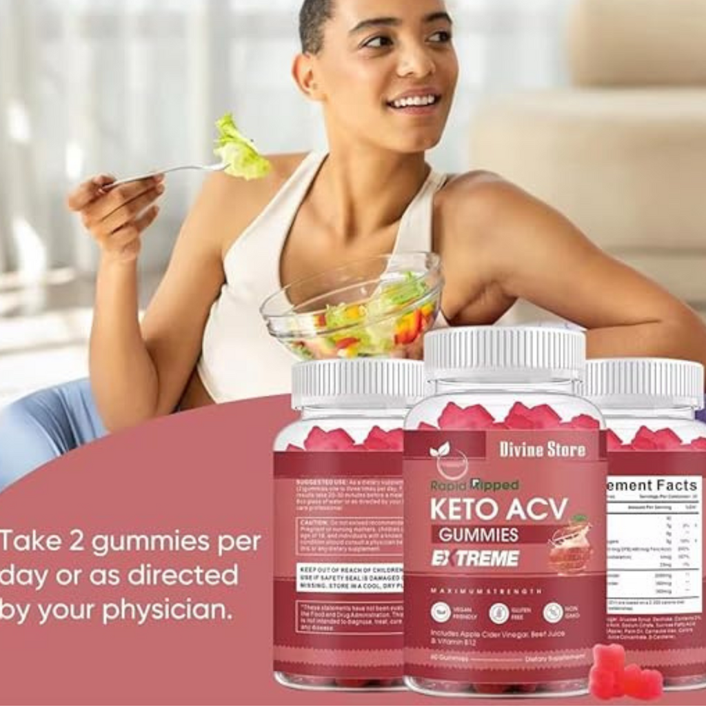 Apple Cider Vinegar Gummies Sugar-Free Keto – Weight Loss, Detox & Digestion