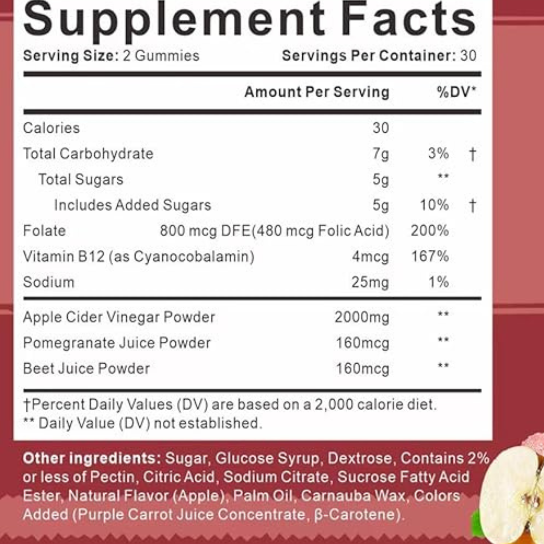 Apple Cider Vinegar Gummies Sugar-Free Keto – Weight Loss, Detox & Digestion