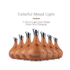 Essential Oil Aroma Diffuser Tulip Light Wood  -Ultrasonic Mist