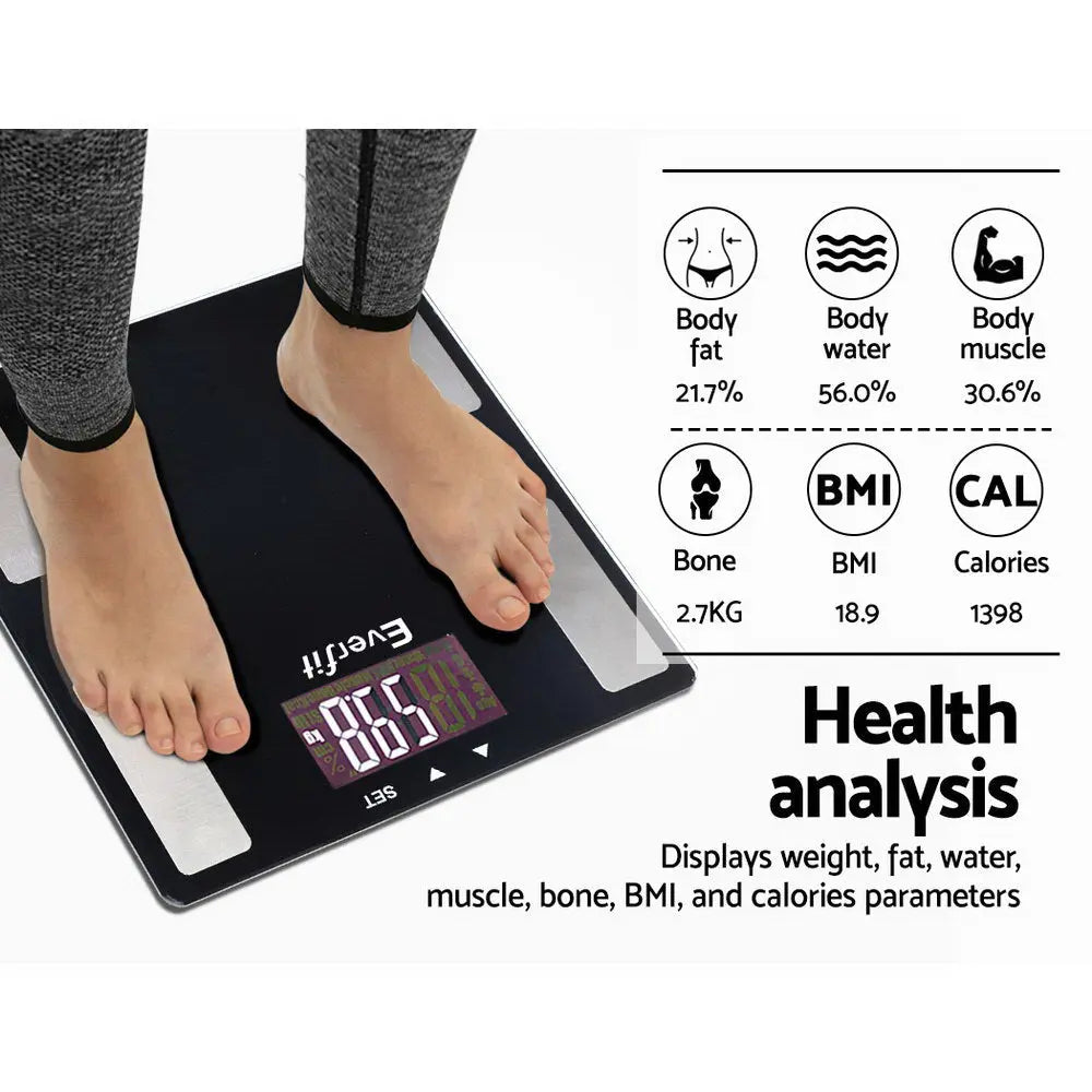 Everfit Bathroom Scales Digital Body Fat Scale 180KG Electronic