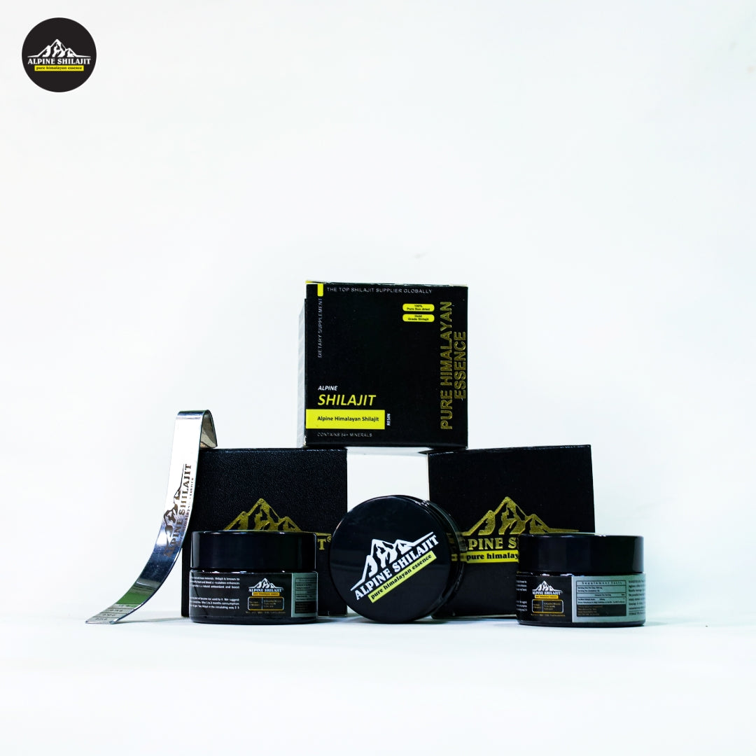 Alpine Himalayan Shilajit Gold 30g Sun-Dried 85+ Minerals 70% Fulvic 16% Humic