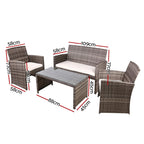 Gardeon Garden Furniture Outdoor Lounge Setting Wicker Sofa Set