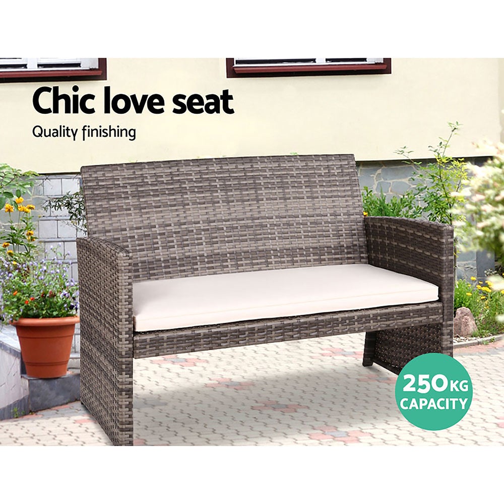 Gardeon Garden Furniture Outdoor Lounge Setting Wicker Sofa Set
