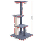i.Pet Cat Tree 124cm Scratching Post Tower Scratcher Trees Wood Condo