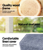 i.Pet Cat Tree 124cm Scratching Post Tower Scratcher Trees Wood Condo
