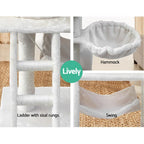 i.Pet Cat Tree 141cm Tower Scratching Post Scratcher Condo Wood House