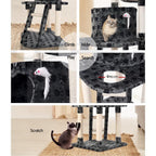 i.Pet Cat Tree 120cm Tower Scratching Post Scratcher Trees Bed Wood