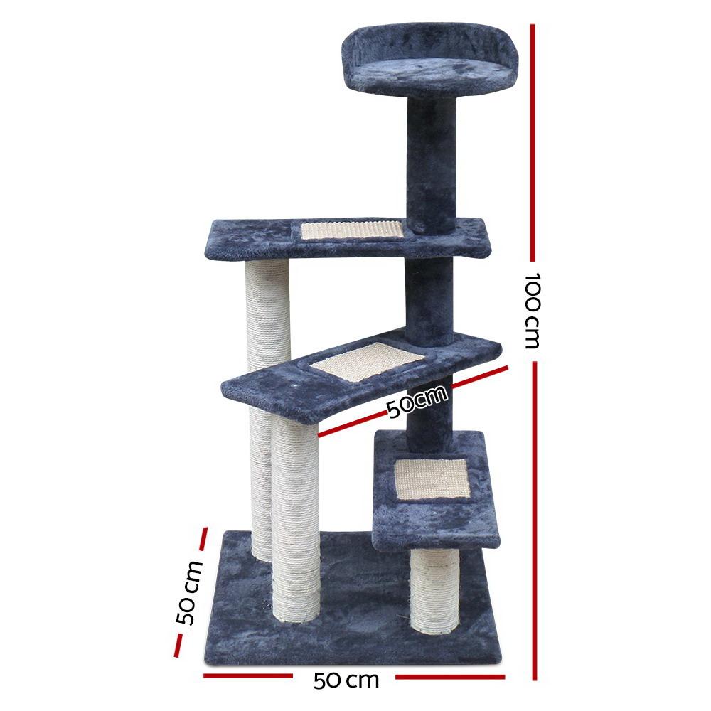 i.Pet Cat Tree 100cm Scratching Post Scratcher Tower Wood Condo House