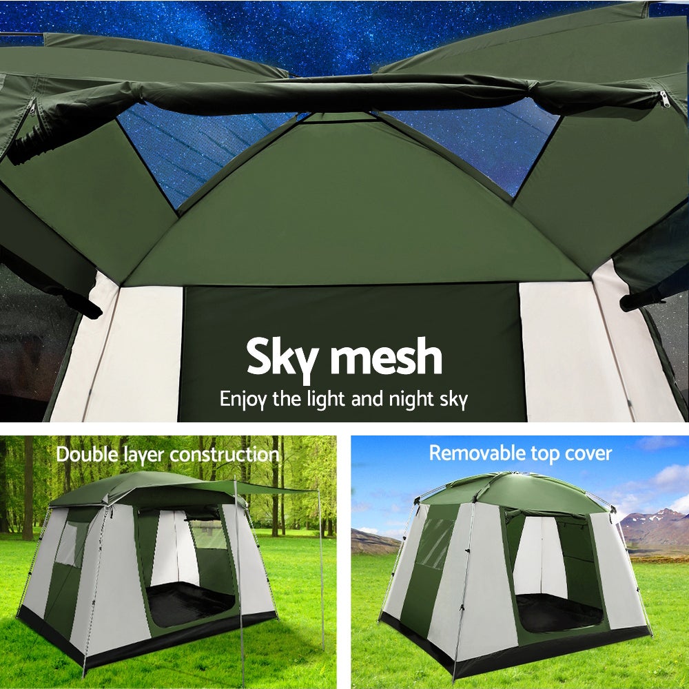 Weisshorn Instant Up Camping Tent 6 Person Pop up Tents Family Hiking