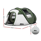Weisshorn Instant Up Camping Tent 4-5 Person Pop up Tents Family
