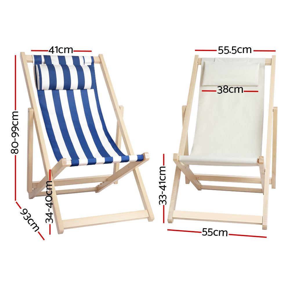 Gardeon Outdoor Furniture Sun Lounge Beach Chairs Deck Chair Folding