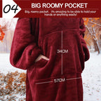Oversized Hoodie Blanket – Reversible Fleece Wearable Warmth