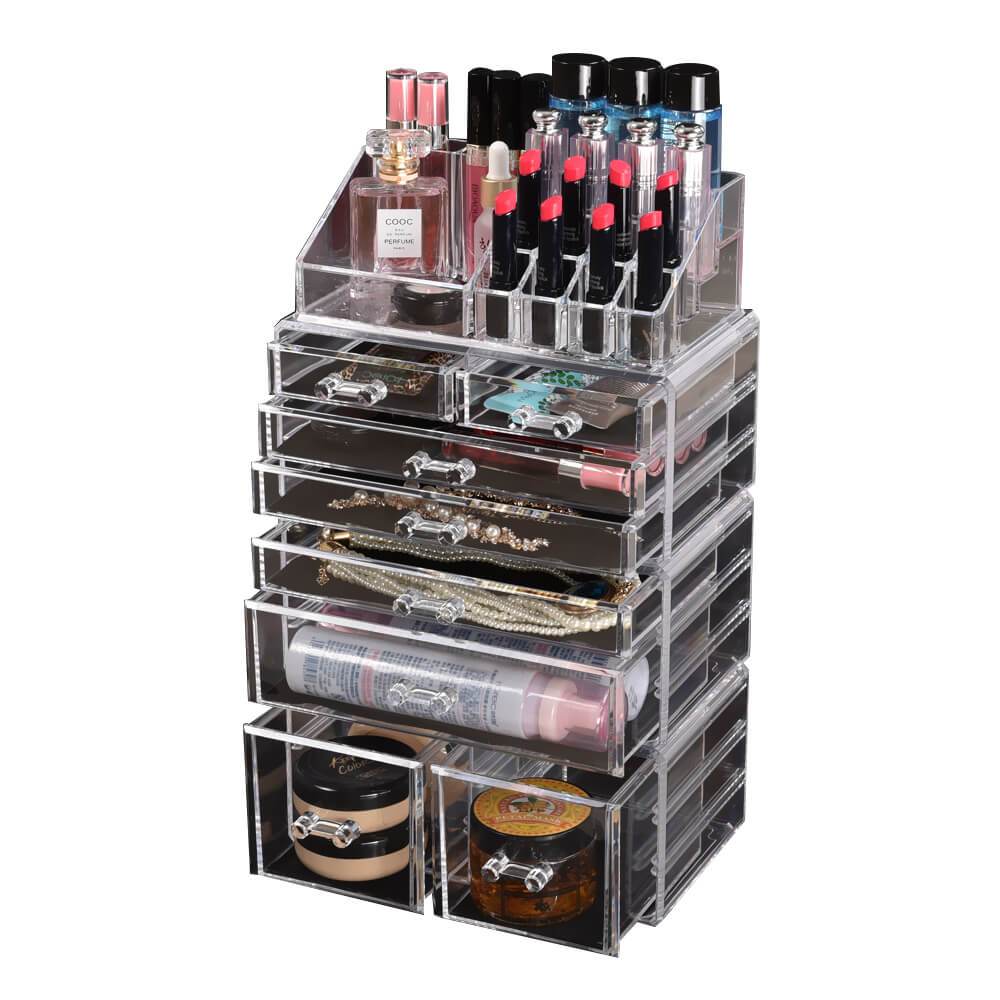 Cosmetic 8 Drawer Makeup Organizer Storage Jewellery Holder Box
