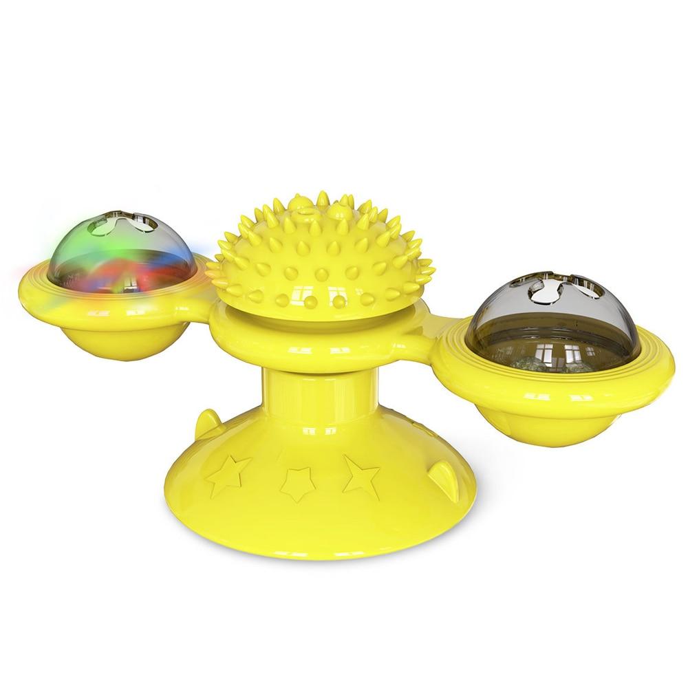 Cats Whirling LED Balls – Suction Cup Spinning Cat Toy with Catnip