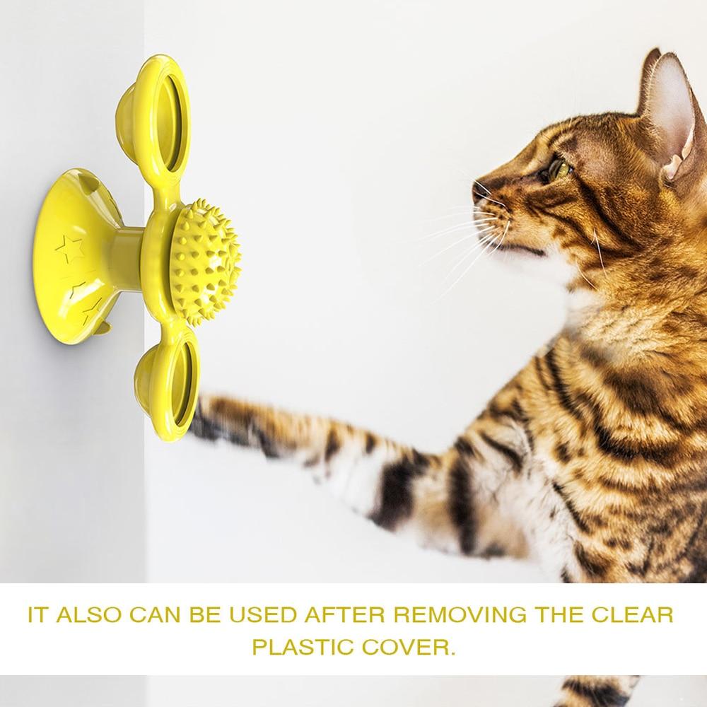 Cats Whirling LED Balls – Suction Cup Spinning Cat Toy with Catnip