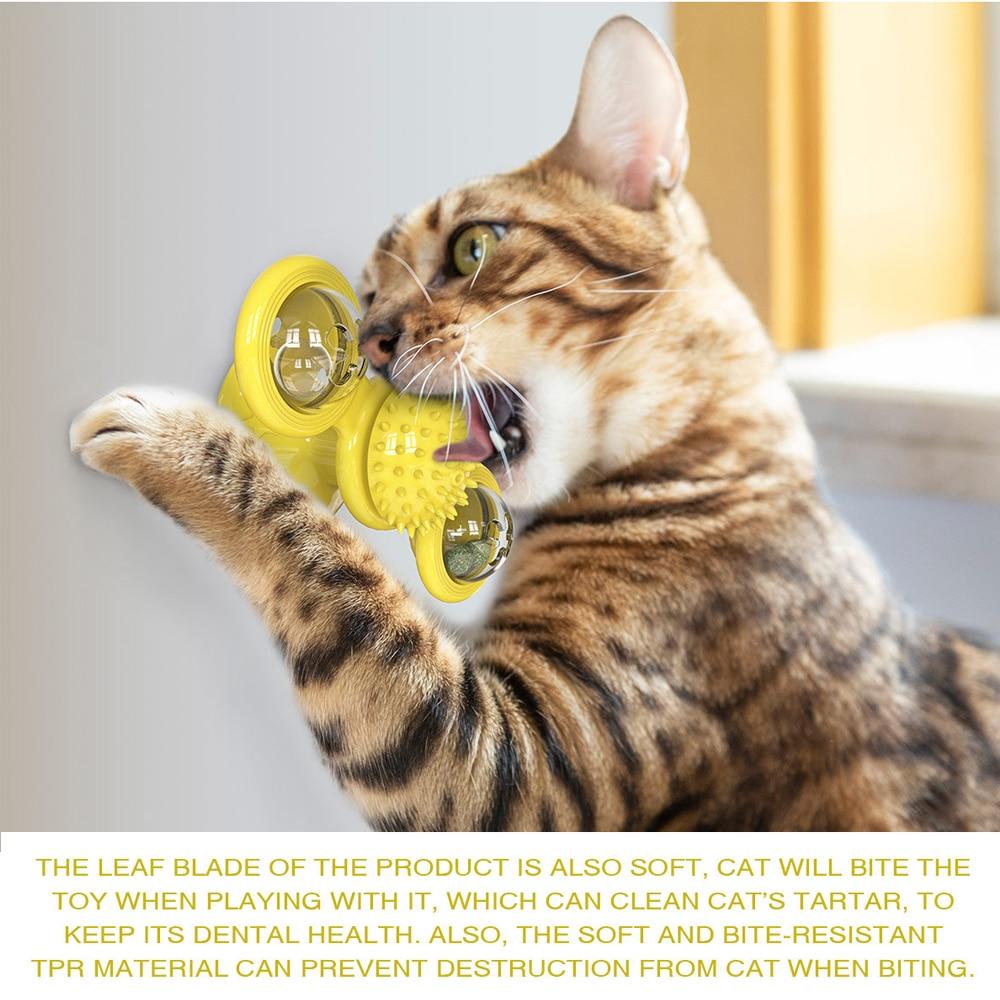Cats Whirling LED Balls – Suction Cup Spinning Cat Toy with Catnip