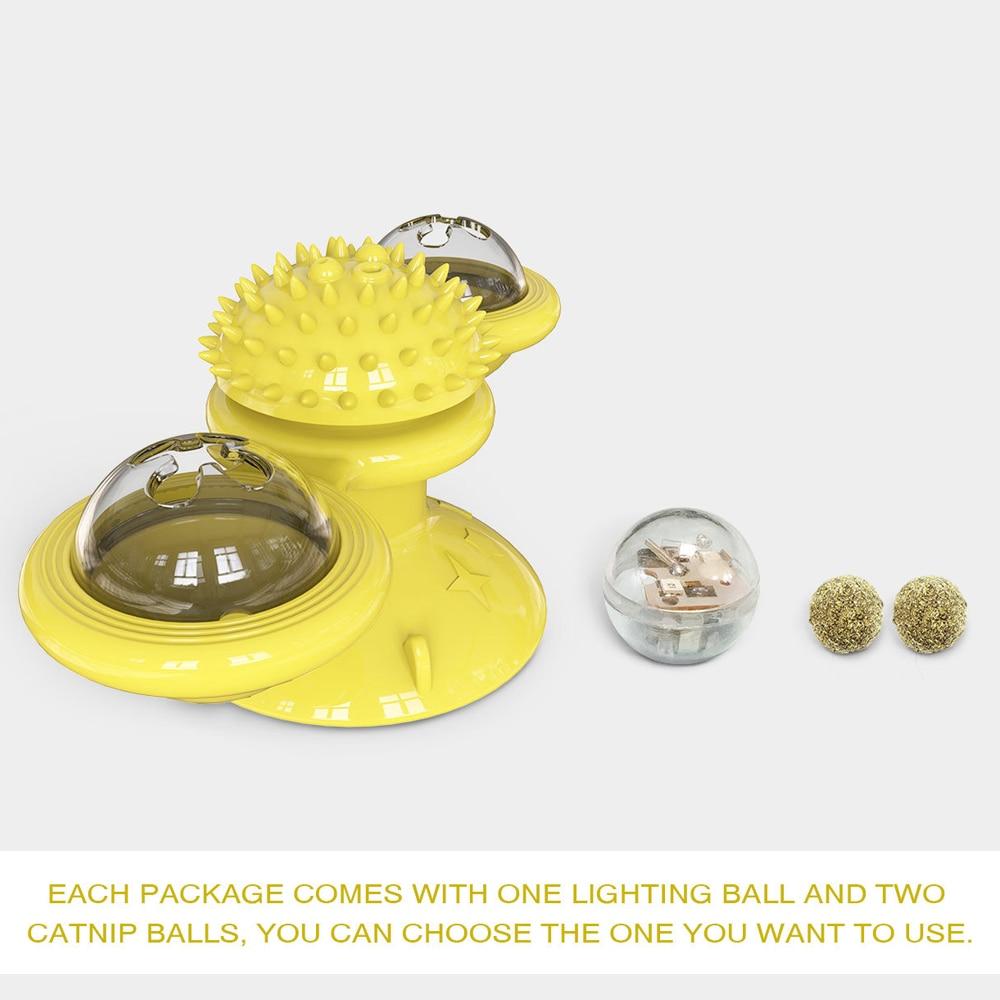 Cats Whirling LED Balls – Suction Cup Spinning Cat Toy with Catnip