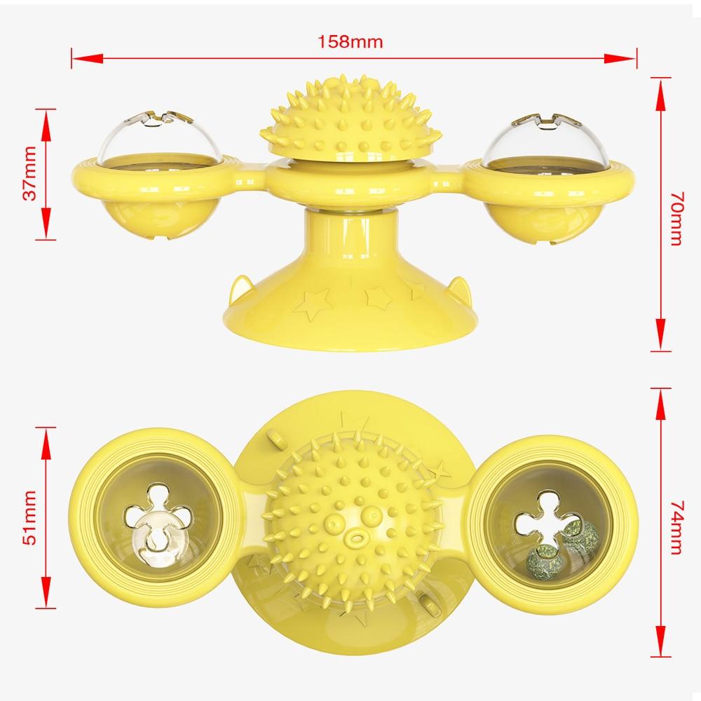 Cats Whirling LED Balls – Suction Cup Spinning Cat Toy with Catnip