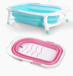 Baby Bath Tub Infant Toddlers Foldable Bathtub Folding Safety Bathing