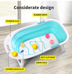 Baby Bath Tub Infant Toddlers Foldable Bathtub Folding Safety Bathing