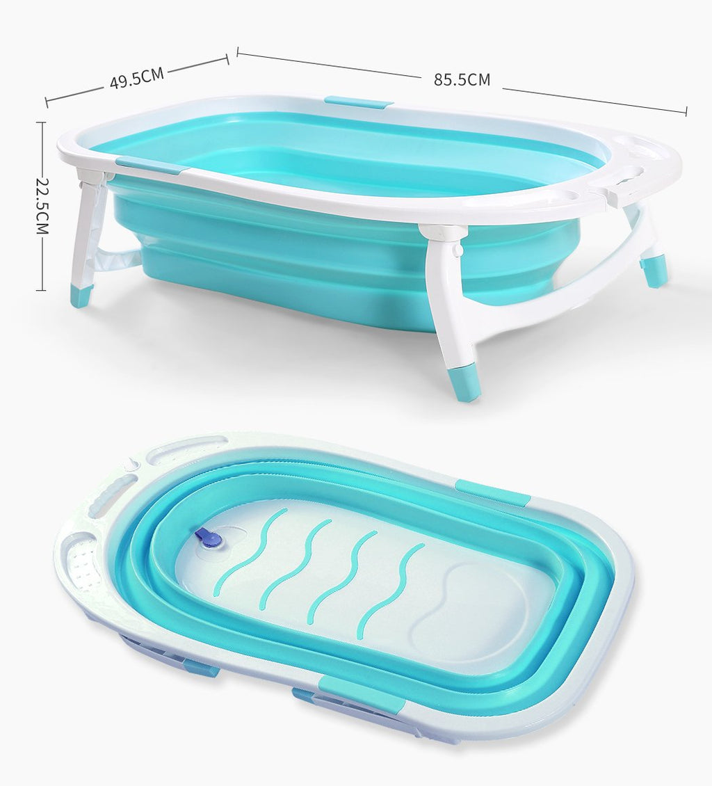 Baby Bath Tub Infant Toddlers Foldable Bathtub Folding Safety Bathing