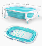 Baby Bath Tub Infant Toddlers Foldable Bathtub Folding Safety Bathing