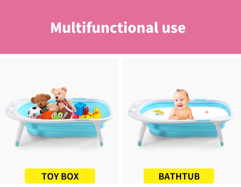 Baby Bath Tub Infant Toddlers Foldable Bathtub Folding Safety Bathing