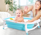 Baby Bath Tub Infant Toddlers Foldable Bathtub Folding Safety Bathing